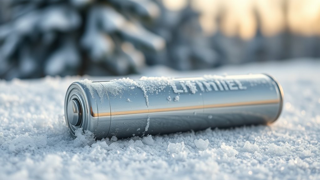 cold reduces battery ion mobility