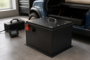 CHINS 48V Lithium Golf Cart Batteries 105AH, 200A BMS, Includes 18A Charger, Monitor, 5000+ Cycles