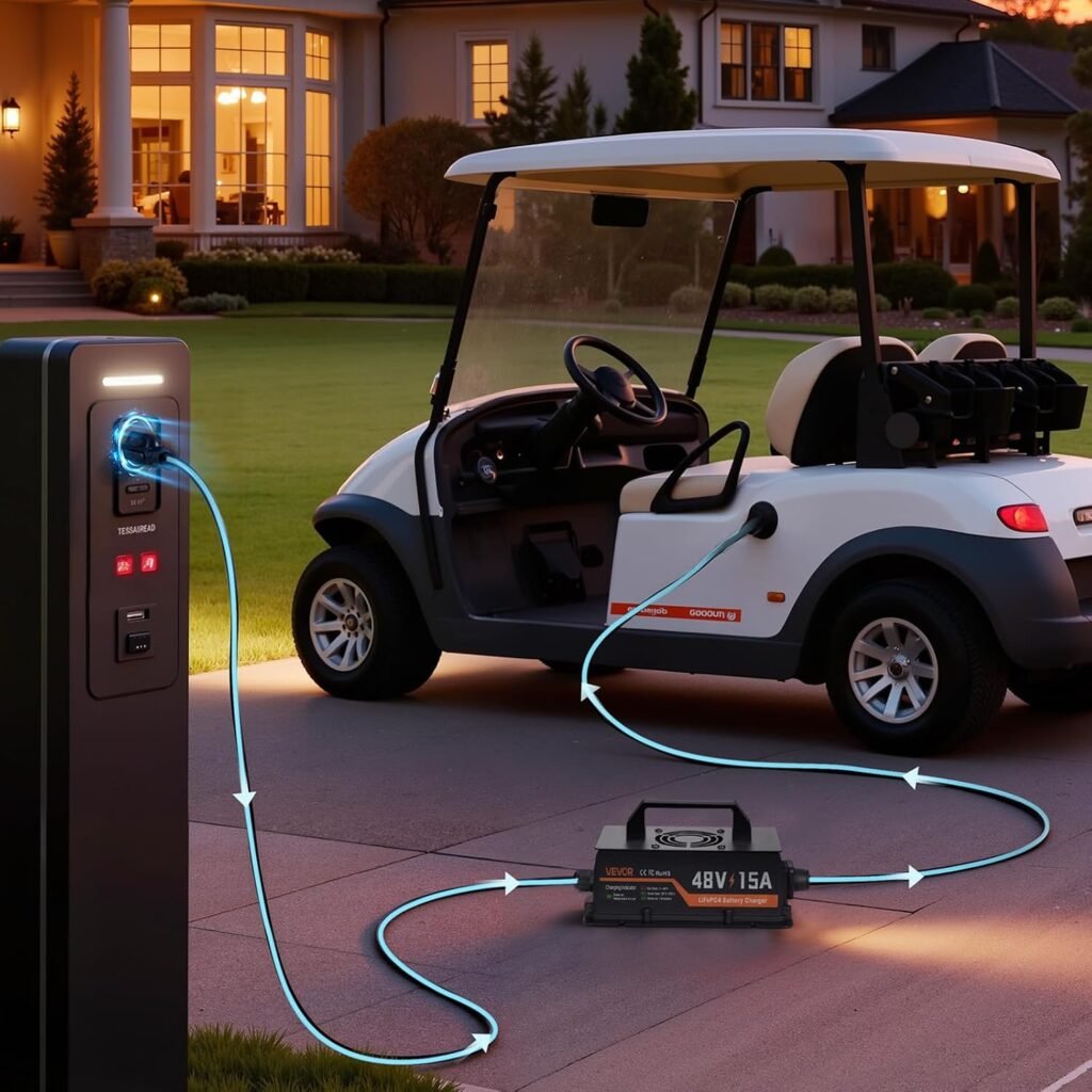 VEVOR 48V (51.2V) 105AH Lithium Golf Cart Battery with 18A Charger Kit